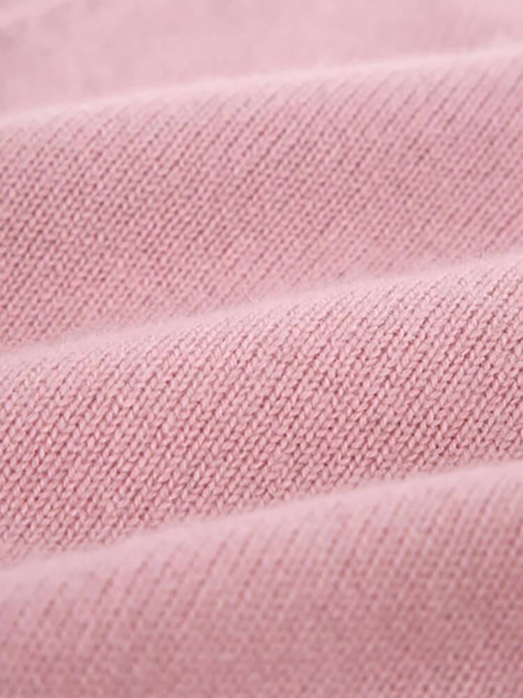 Kids Cable Knit Pink Cashmere Cardigan with Contrast Ruffle